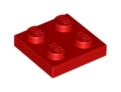 Plate 2 x 2, Red (3022 / 302221 / 4613974)