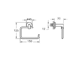 Держатель туалетной бумаги, глянцевый хром, Vitra MINIMAX S, A44796
