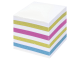 Блок для записей STAFF непроклеенный, куб 8х8х8 см, цветной, чередование с белым, 111982