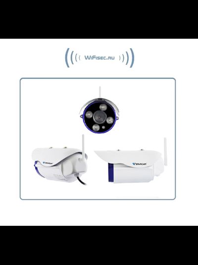 VStarcam. Уличная IP WiFi/LAN видеокамера с DVR, HD (18,5 градусов)