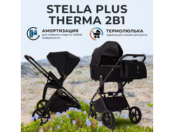 Коляска 2в1 Sweet Baby Stella Plus Therma Black 2025