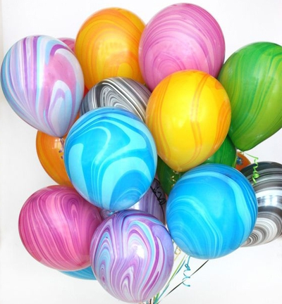 Шар 28 см "Супер Агат" МИКС