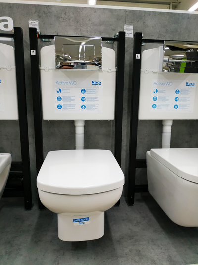 Комплект Roca Dama senso подвесной унитаз + инсталляция + кнопка