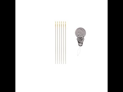 N-315  "Gamma" Иглы бисерные №50 сталь d 0.4 мм 6 шт с нитковдевателем