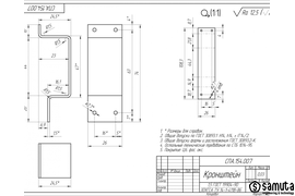 Чертёж детали изготовленной гибкой