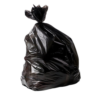 Мешки для мусора 30 л, черные в рулоне 20 шт., ПНД, 5 мкм, 47х55 см (±5%), эконом, ЛЮБАША