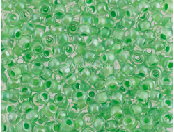 БИСЕР PRECIOSA 10/0 - 50г - 38154 ПРОЗРАЧНЫЙ БЛЕСТЯЩИЙ С САЛАТОВОЙ ЛИНИЕЙ ВНУТРИ