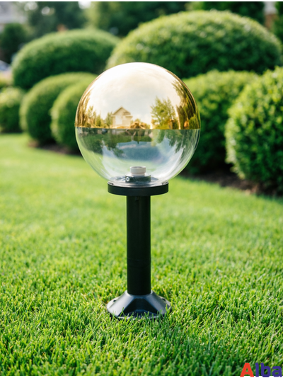 Шар 400мм с золотым напылением Светильник уличный 40см