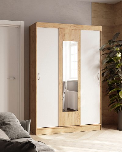 Бася шкаф-купе Дуб крафт золотой/Белый