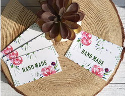 Открытка односторонняя 5*9 см "HAND MADE"