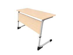 Стол ученический двухместный регулируемый на плоскоовальной трубе. Ростовая группа 3-7. КЛ-8
