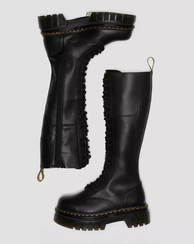 Dr Martens Audrick 20 Eye Knee High Platform Black