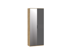 Прихожая ХИЛТОН - Шкаф комбинированный с 2 дверями Исп.2.1 Дуб Крафт золотой/Графит матовый