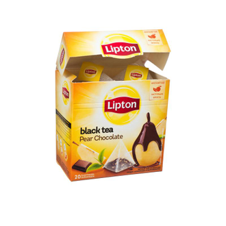 Чай Lipton Pear Chocolate черный со вкусом груши в шоколаде 20 пакетиков