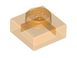 Plate 1 x 1, Trans-Orange (3024 / 4262660 / 4542673 / 6252040)