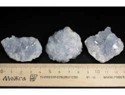 Целестин, друза кристаллов в ассортименте, Мадагаскар (35-40 мм, 30-50 г) №29933