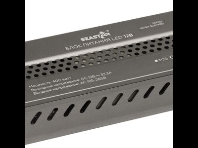 Блок питания 400W 12V IP20 Ultra Slim (12V/33.3A/400W) (SEASTAR/IP20 сетка/2 года)