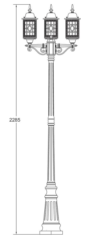 Садово-парковые фонари LONDON  3-S-08(195см)