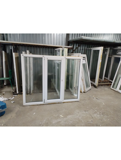 ОКНО БУ ШИРИНА 1740 ВЫСОТА 1410 ПРОФИЛЬ 60 ММ , 24 СП (ОДНОКАМЕРНЫЙ)