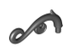Plant Stem, Curved with Bar, Thorns, and Swirls, Black (28870 / 6286835)