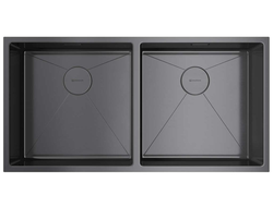 МОЙКА OMOIKIRI TAKI 86-2-U/IF GM (4993793) ВОРОНЕНАЯ СТАЛЬ