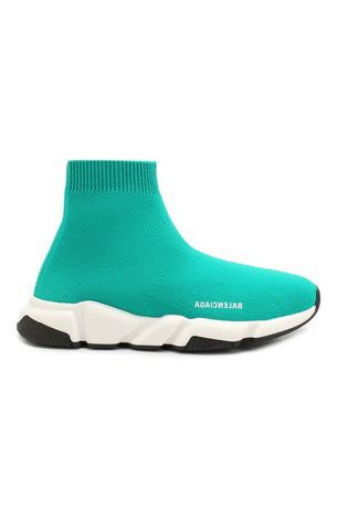 Кроссовки Balenciaga Speed trainer зелёные детские