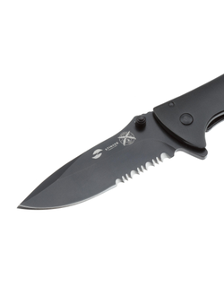 Нож складной Stinger,80мм,черный,сталь/алюминий (черный),FK-721BK