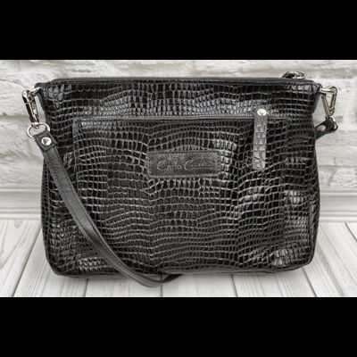 Кожаная женская сумка black (арт. 8012-01)