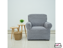 Чехол на кресло Микрофибра Грэй. Защита мягкой мебели от животных. Россия