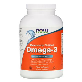 (NOW) Omega-3 1000 mg - (500 капс)