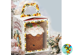 УПАКОВКА для кулича «Пасхальные яйца», 15×15×18 см