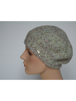 Берет Vizio Италия 7084 бежевый с мятным фото