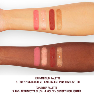 Charlotte Tilbury Hollywood Blush & Glow Glide Palette Mini - Мини палетка румяна/хайлайтер