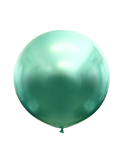 ГИГАНТ хром бирюза 24" С НАДПИСЬЮ на ленте/бумажной гирлянде