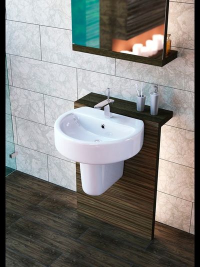 Умывальник тюльпан c полупьедесталом Sanita Luxe Best-55 с отверстием