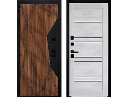 Входная дверь ДК11 с панелью серый бетон 49