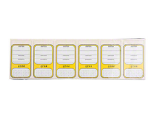 Ценник Картонный Листовой "Овал 6" желтый, уп.