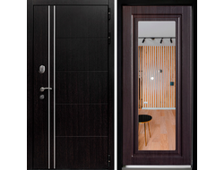 Дверь входная ДК Теплолюкс зеркало Стандарт венге