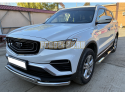 Защита переднего бампера двойная Папа Тюнинг d60/42 для BELGEE X70 2024-