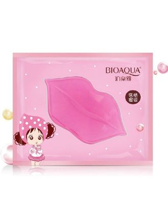 Патч для губ Bioaqua Pink Collagen Lip Mask Care Gel Membrane Moisture Anti-Ageing (ряд - 10 штук)