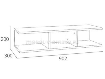 Полка навесная SUMMIT (Саммит)-011.92-01Х