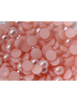 Полубусины 10 мм, цвет розовый