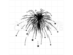 Штамп для скрапбукинга праздничный фейерверк, салют