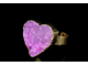 Кольцо с друзой агата тон. сердечко в серебристом обрамлении, цв.фиолетовый, зеленый