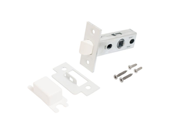 Защелка АЛЛЮР АРТ L45-8-P W мат белый пластик торц.планка 25мм б/ручек [54186]