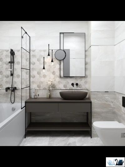 Плитка настенная Eurotile Istambul Grey Decor 30 х 60 см под мрамор