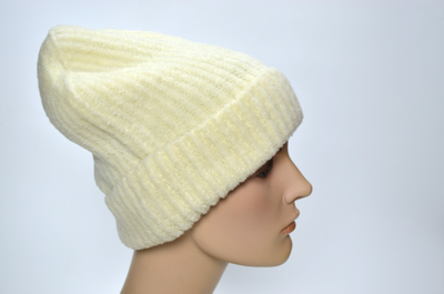 Визио Италия белая шапка из кашемира