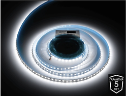 Лента светодиодная 2835, 600LED, 12V, ХОЛОДНЫЙ белый (6300-6700к) 48W/5м,  8мм, IP20, AQ