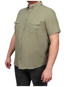 Классическая рубашка для мужчин большого размера арт. 156652-606 (цвет хаки)  Размеры 60-80