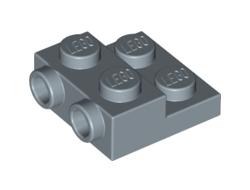Plate, Modified 2 x 2 x 2/3 with 2 Studs on Side, Sand Blue (99206 / 6248962)